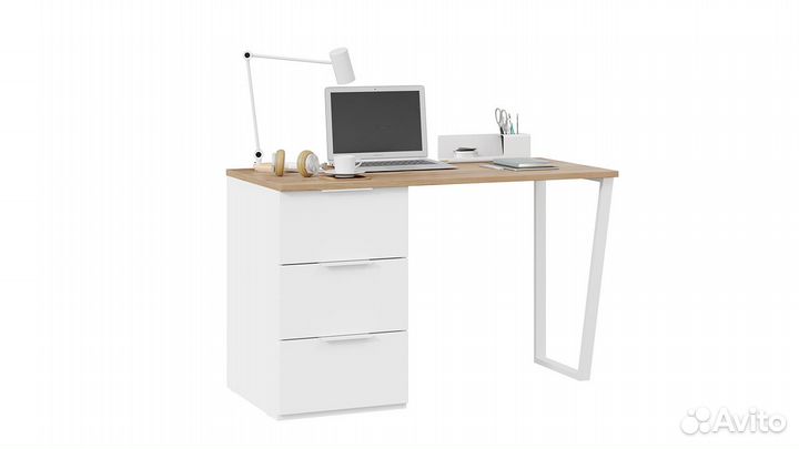 Стол письменный с тумбой универсальной «Порто» Бел