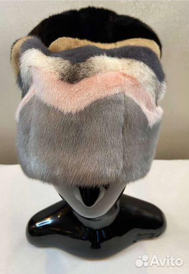 Шапка бини норковая новая
