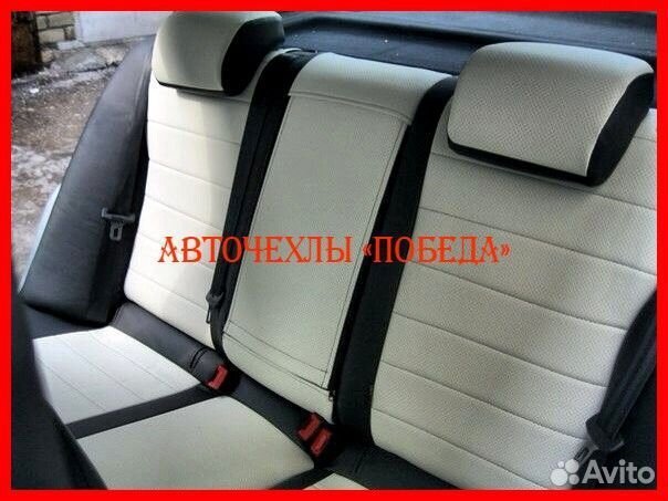 Чехлы Skoda Octavia A5 из экокожи чёрно-белые