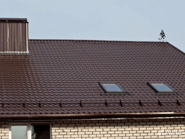 Металлочерепица для кровли шоколад