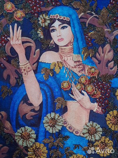 Картина вышитая бисером Осень из серии времена год