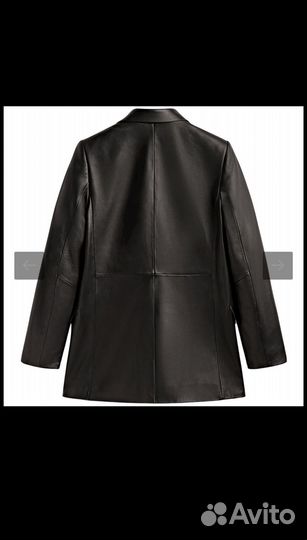 Кожаный пиджак женский massimo dutti