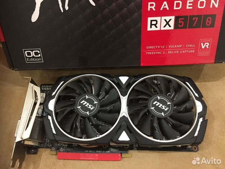 Видеокарта MSI armor Radeon RX 570