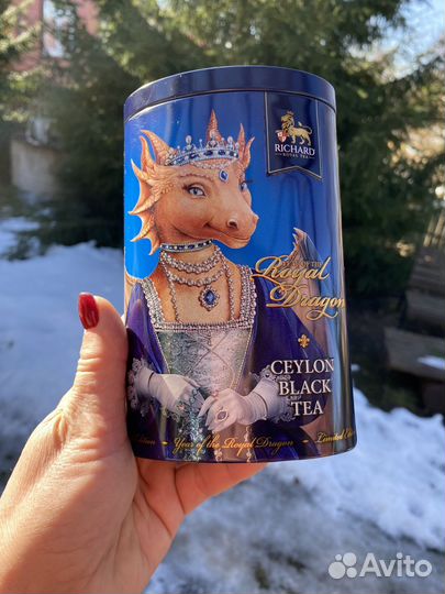 Жестяная коробка от чая банка