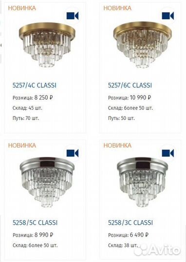 Люстра хрустальная Zaha 5257/6C Odeon Light (D47)