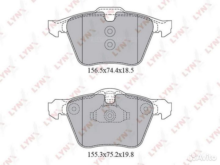 Lynxauto BD-7816 Колодки тормозные дисковые перед