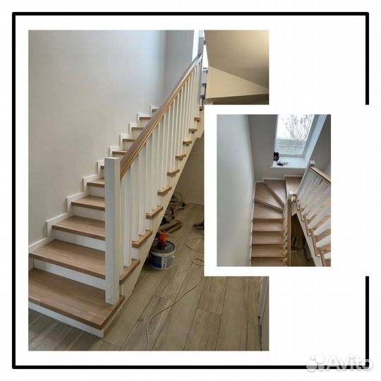 Отделка лестниц деревом