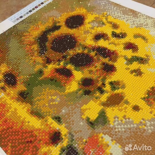 Картина алмазная мозайка «Подсолнухи»