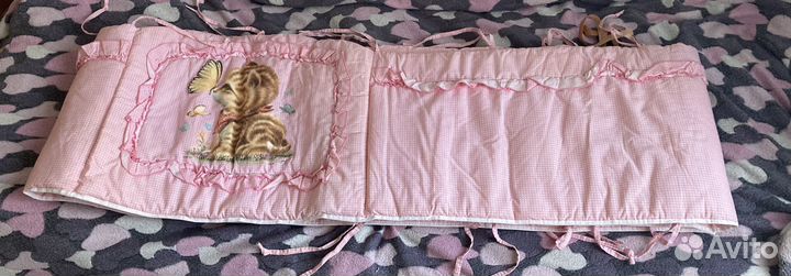 Бортики и пододеяльник в детскую кроватку и