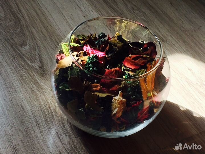 Ваза шар с цветами, аквариум ваза