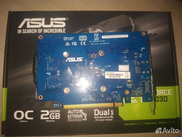 Видеокарта asus geforce gt 1030