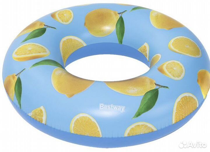 Круг надувной для плавания с ароматом лимона