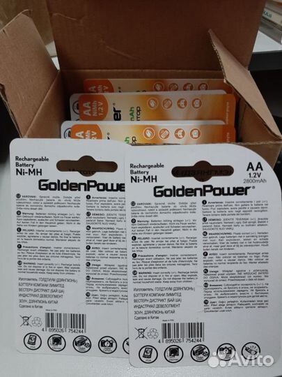Акуммуляторы golden power 2800 mA