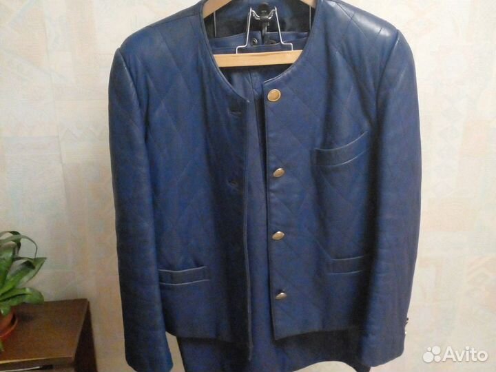 Женский костюм кожаный