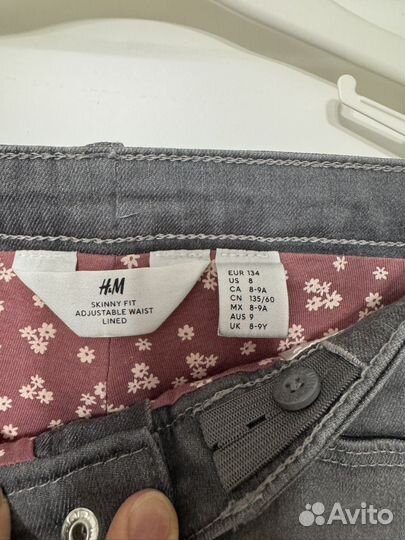 Джинсы h&m на девочку 134