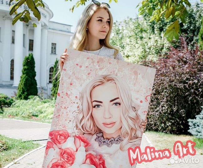 Портрет на холсте по фото на заказ