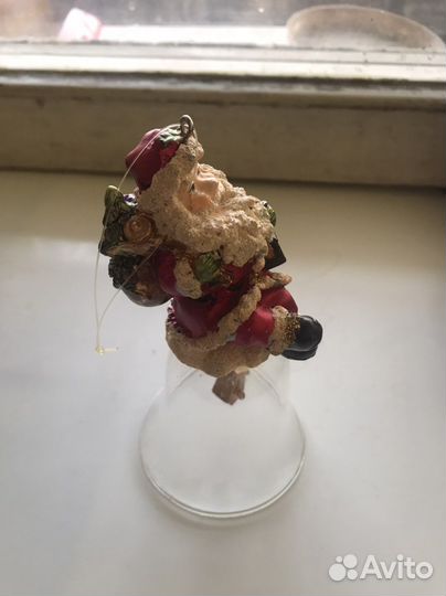 Колокольчик рождественский новогодний стекло