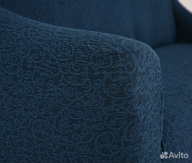 Чехол на диван трехместный и два кресла, Индиго