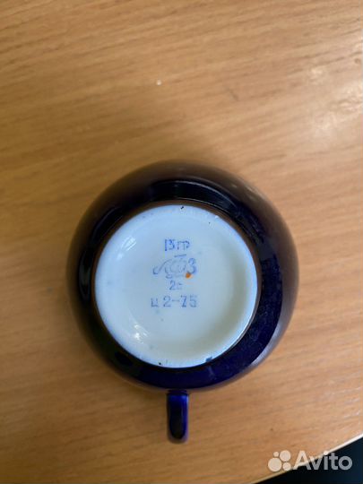 Кобальтовая чайная пара лфз «Золотой фриз»