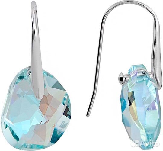 Сережка swarovski galet