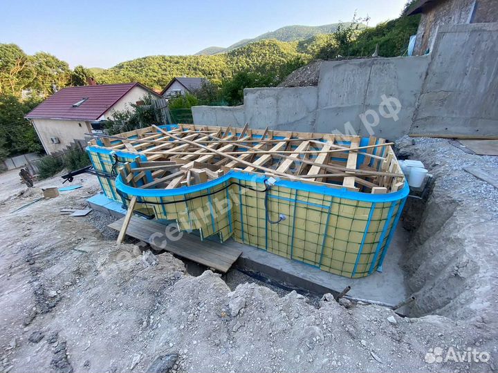 Бассейн 7х3х1,5 от производителя,ступени Гармония