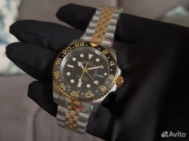 Механические мужские часы Seiko Submariner GMT