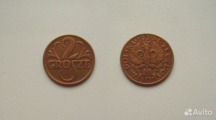 Монеты Польши, Дании, США 1907-39гг