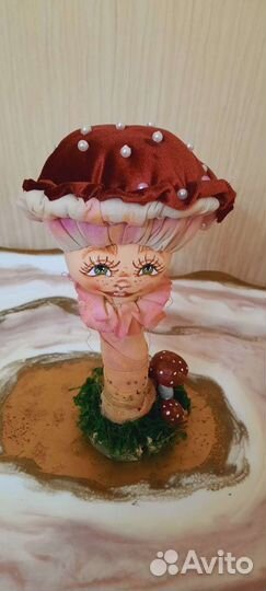 Интерьерный гриб ручной работы