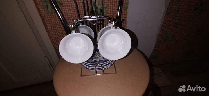 Набор чайных чашек с блюдцами 5 шт