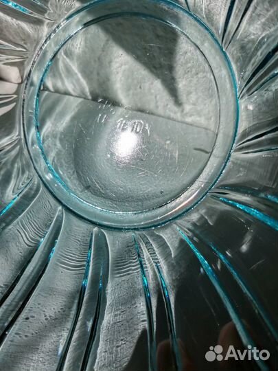 Ваза Урановое стекло салатник 1кдо СССР