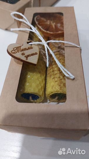 Ароматные свечи из вощины. Подарок к новому году