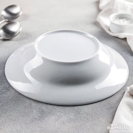 Тарелка фарфоровая глубокая «Идиллия», 500 мл, d2