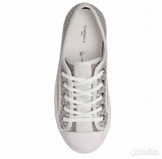 Кеды tendance 38 бело- серые новые