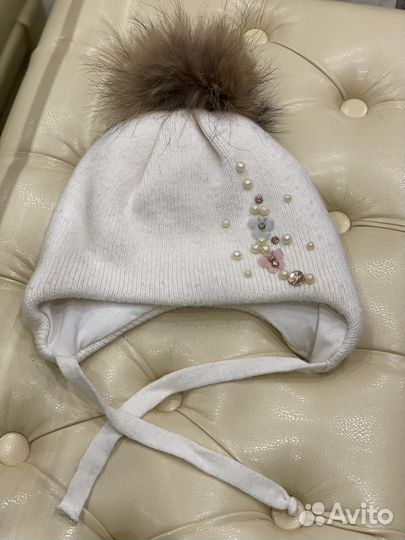 Шапка зимняя для девочки 52-54