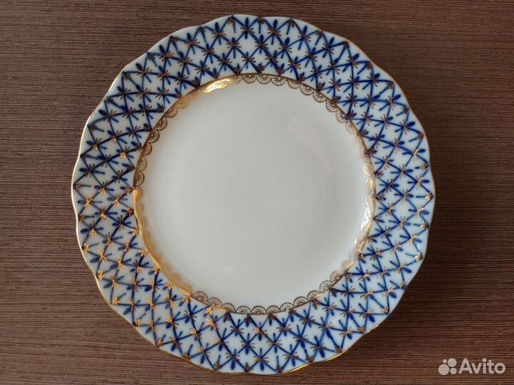 Кобальтовая сетка лфз, тарелки десертные