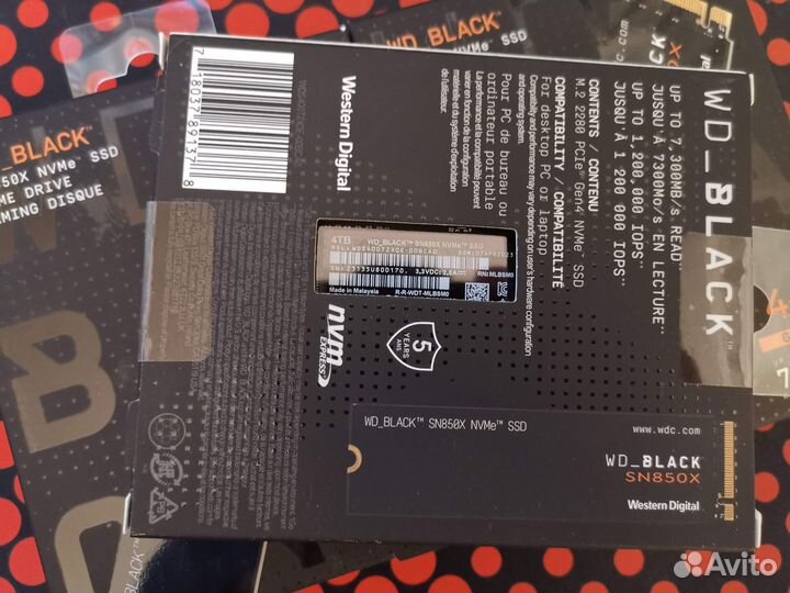 4TB WD Black SN850X SSD (для Playstation 5 и PC)