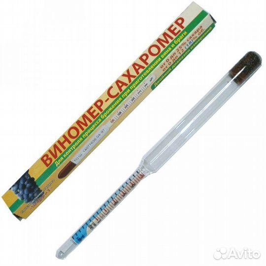 Виномер-сахаромер, спиртомер бытовой, стекло