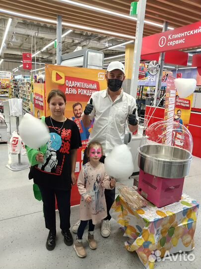 Сладкая вата и поп-корн на праздник