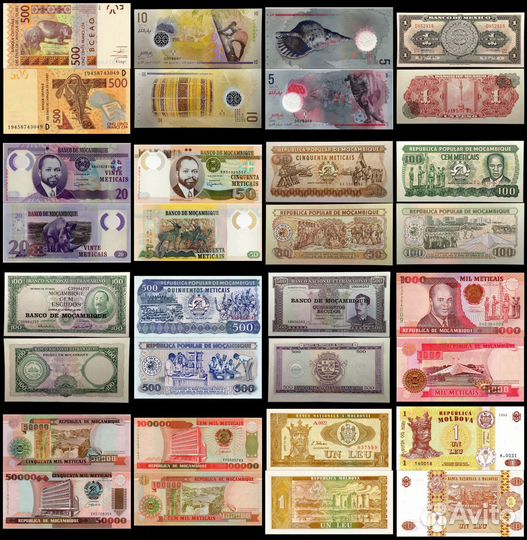 Иностранные банкноты от М до Т