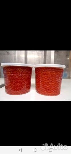 Красная икра кеты и горбуши по 500грм