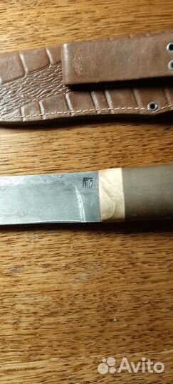 Охотничий нож из дамасской стали