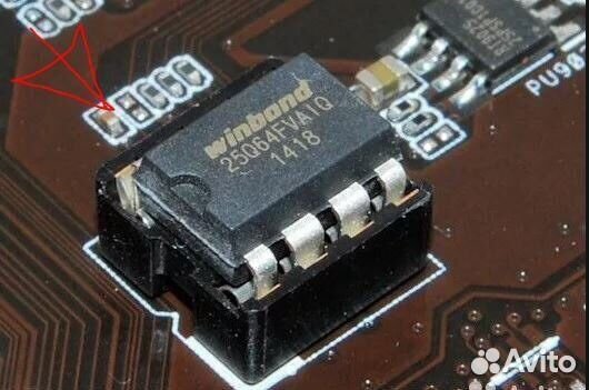 Прошивка bios dip 8 программатором