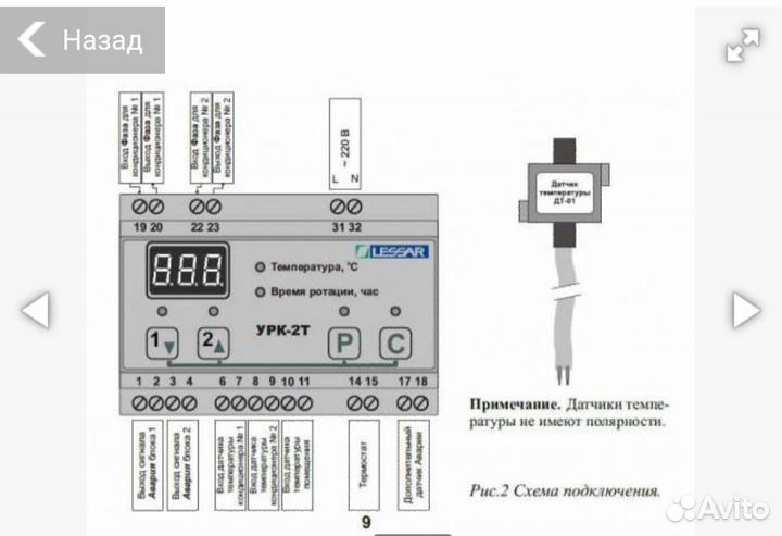 Проводной/настеный/пульт Mitsubishi Electric PAR-2