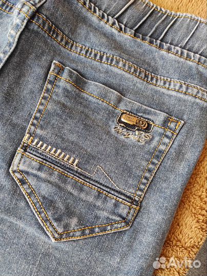 Шорты джинсовые на резинке, на мальчика р. 152-158