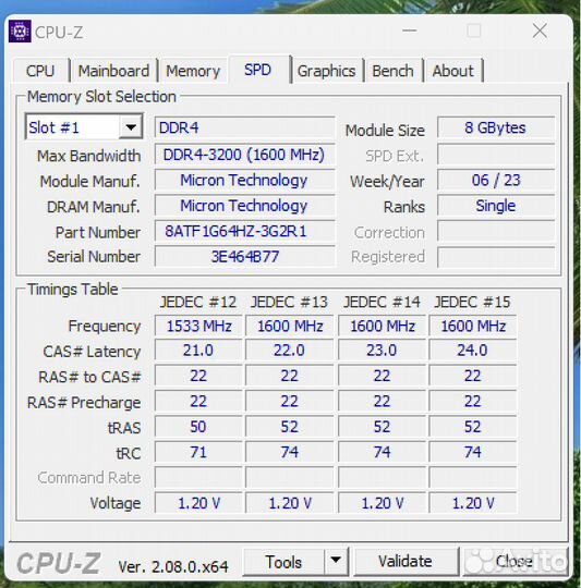 Оперативная память 16Gb Micron MTA8ATF1G64HZ-3G2R1