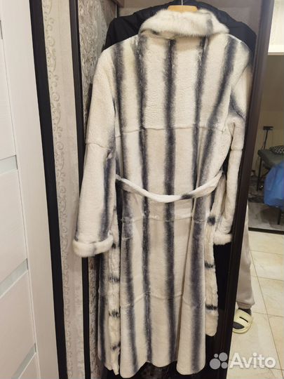Шуба натуральный мех 46 48 длинная, торг