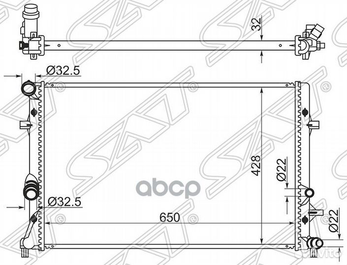 Радиатор Audi A3 03-13 / Skoda Octavia 04-13