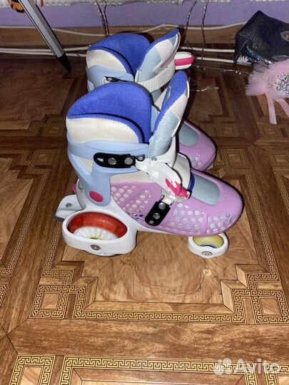 Роликовые коньки 4х колесные детские 29-32