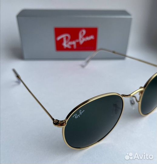 Очки Ray Ban Round Metal зеленые