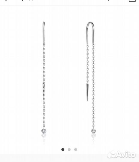 Серьги золотые с бриллиантом